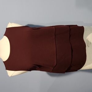 Ann Taylor sleeveless burgundy blouse